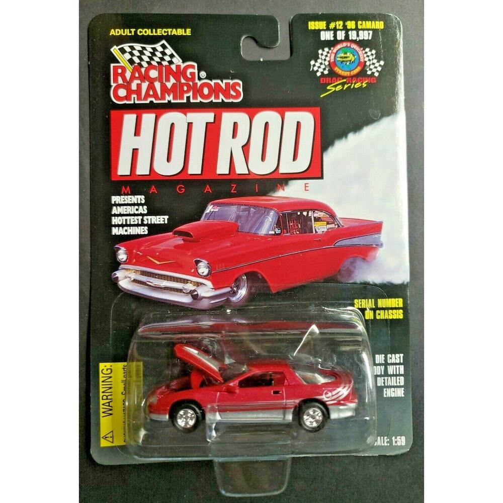 1997 Racing Champions Hot Rod Mag #12 '96 Camaro Maroon 1:59 HW1